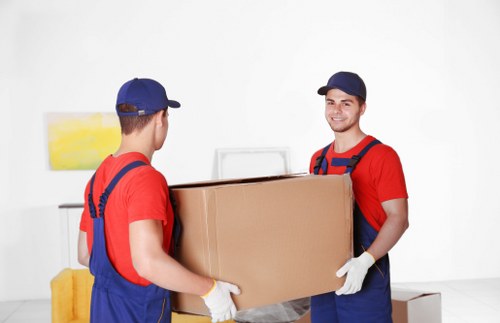 Commercial moving team planning a business relocation in Brent