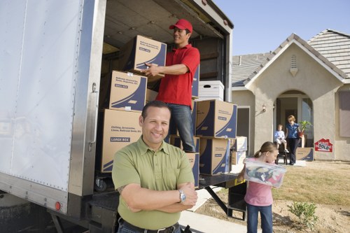Local removal van and moving equipment used for Brent property moves