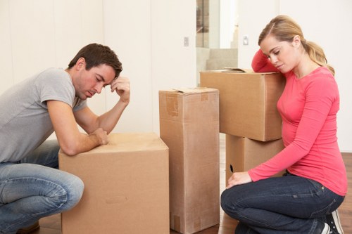 Careful handling of furniture during a student move in Brent